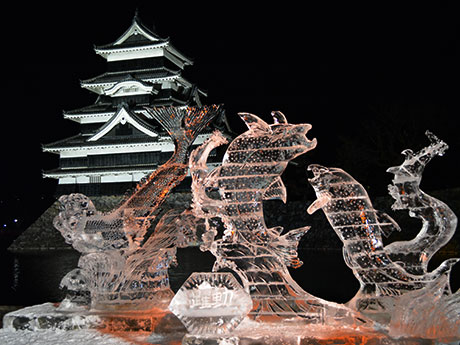 国宝松本城氷彫フェスティバル2017