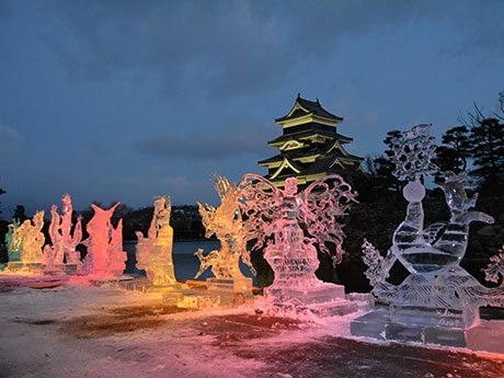 国宝松本城氷彫フェスティバル2017
