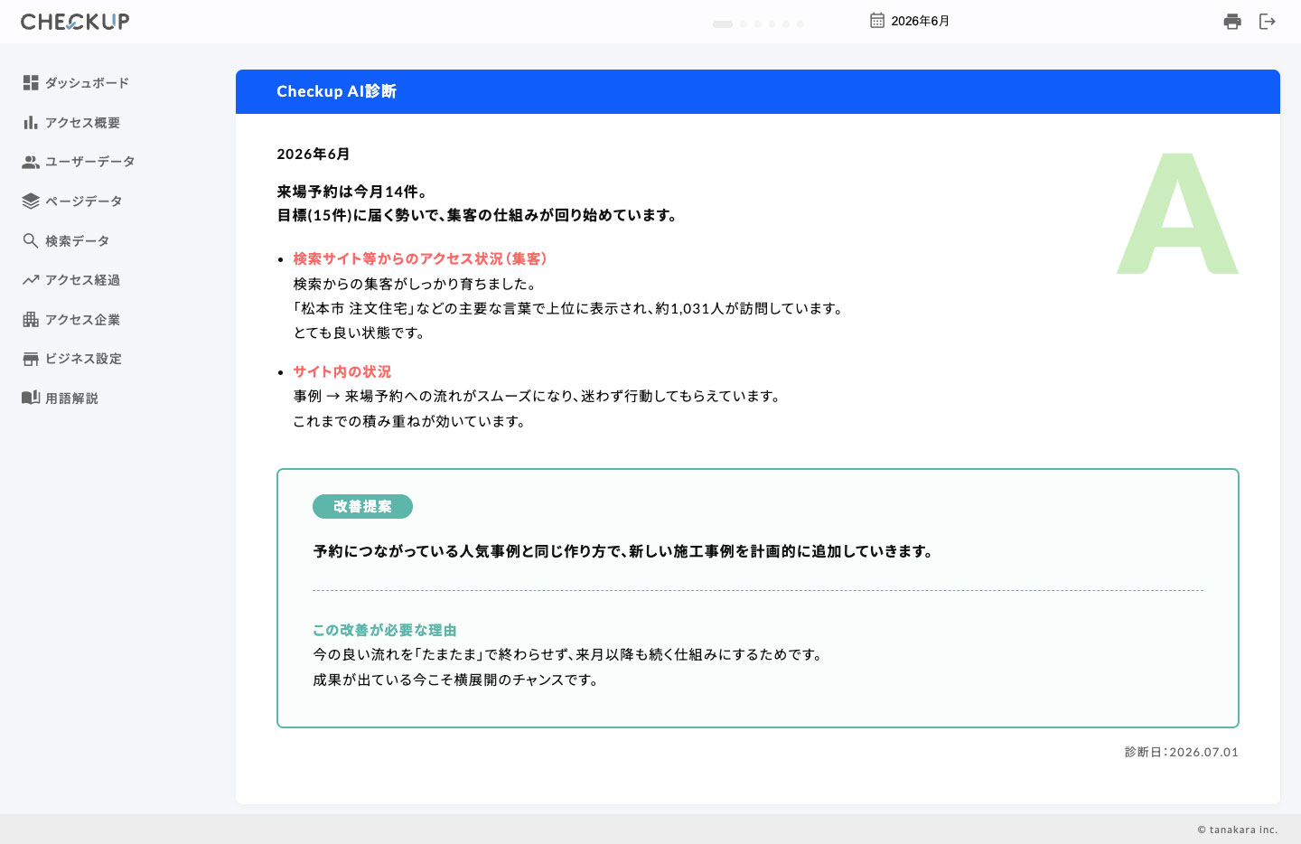 Checkup AI診断の画面イメージ